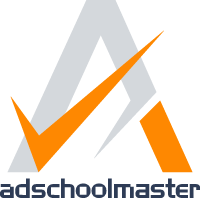 adschoolmaster official logo white background