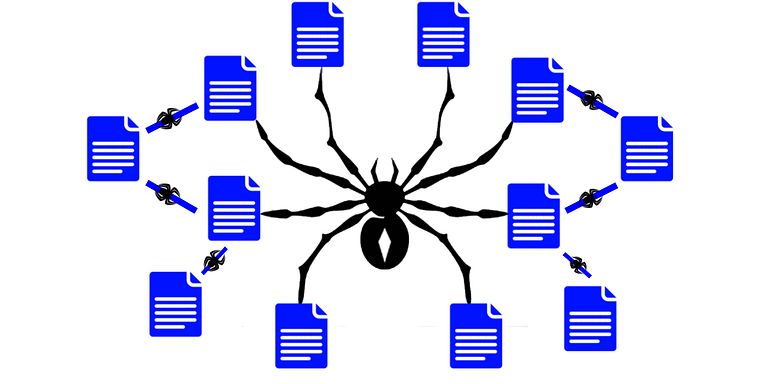 spiders crawling web pages