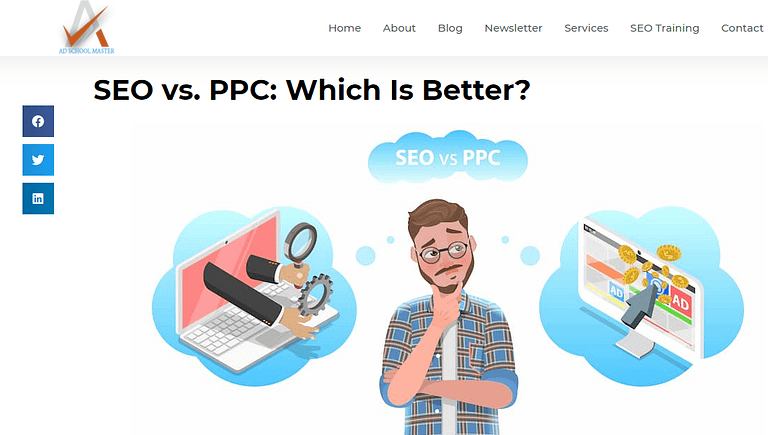 A guy wearing shirt with specs looks to be confused about SEO and PPC
