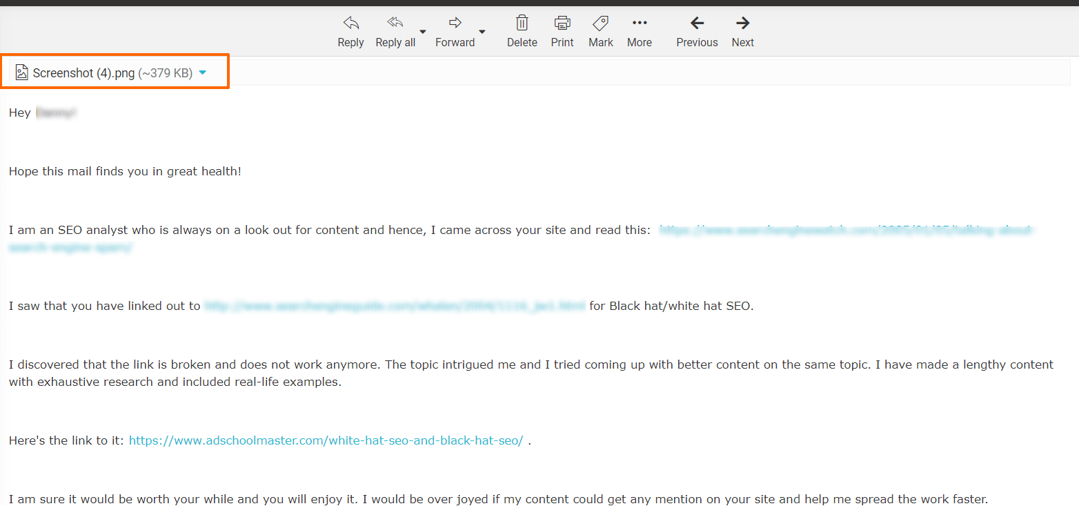 email for broken link building
